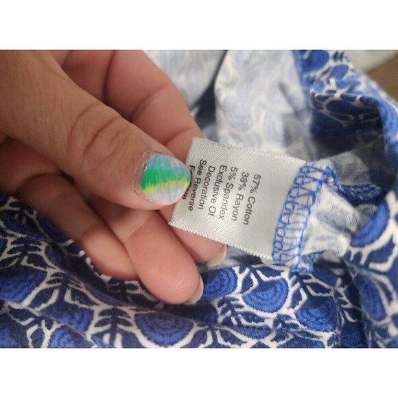 Vera Bradley tank top blue White stretch cotton women‘s Small - Picture 5 of 5